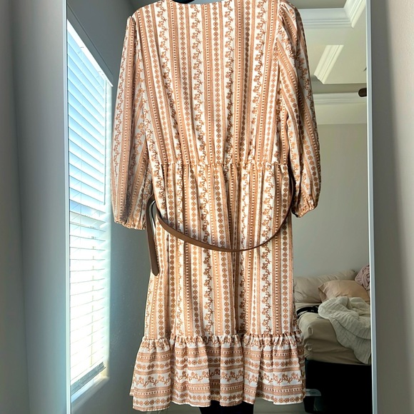 Calvin Klein Embroidered Wrap Dress - Picture 4 of 9